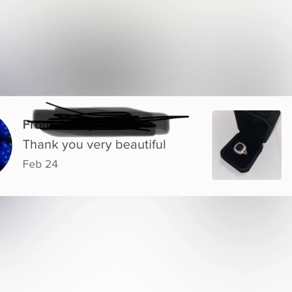 Gorgeous Blue Cubic Zirconia  Simulated Blue Sapphire Ring Women  in Sil… - Picture 8 of 8